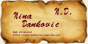 Nina Danković vizit kartica